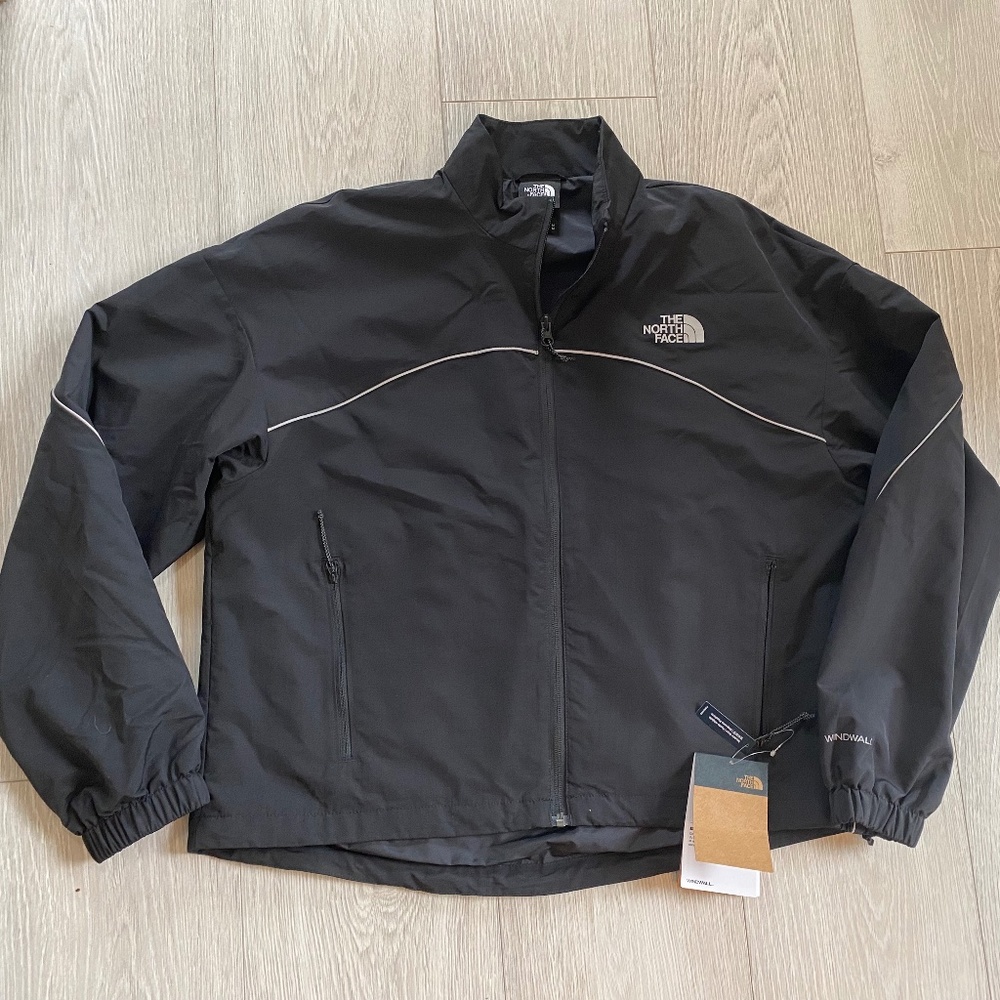 NEW The North Face Windwall Women's Full-Zip Tek Piping Wind Jacket Black S XXL